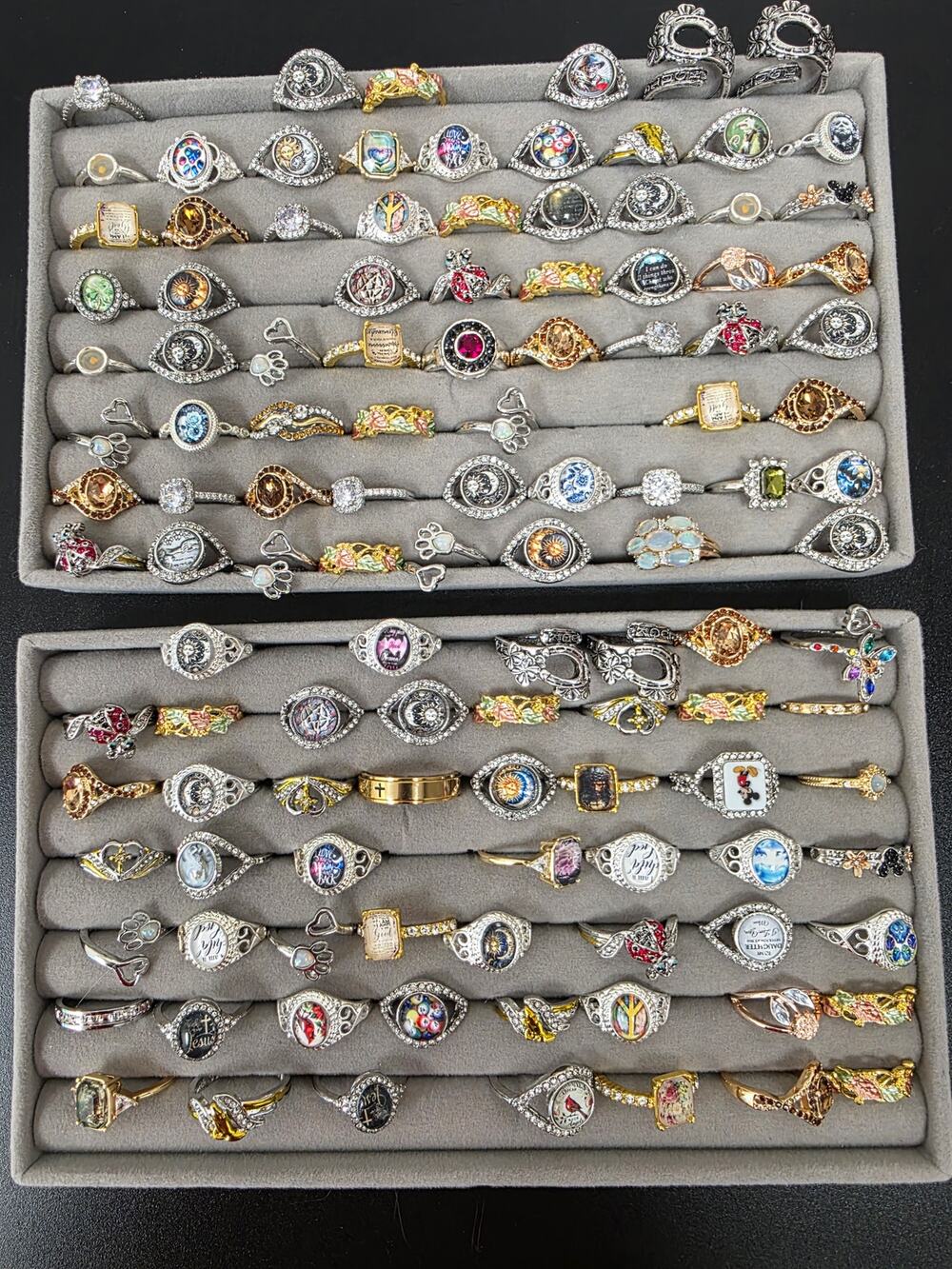 Curated Fashion Ring Collection (~117 Rings): Boho / Celestial / Cottagecore
